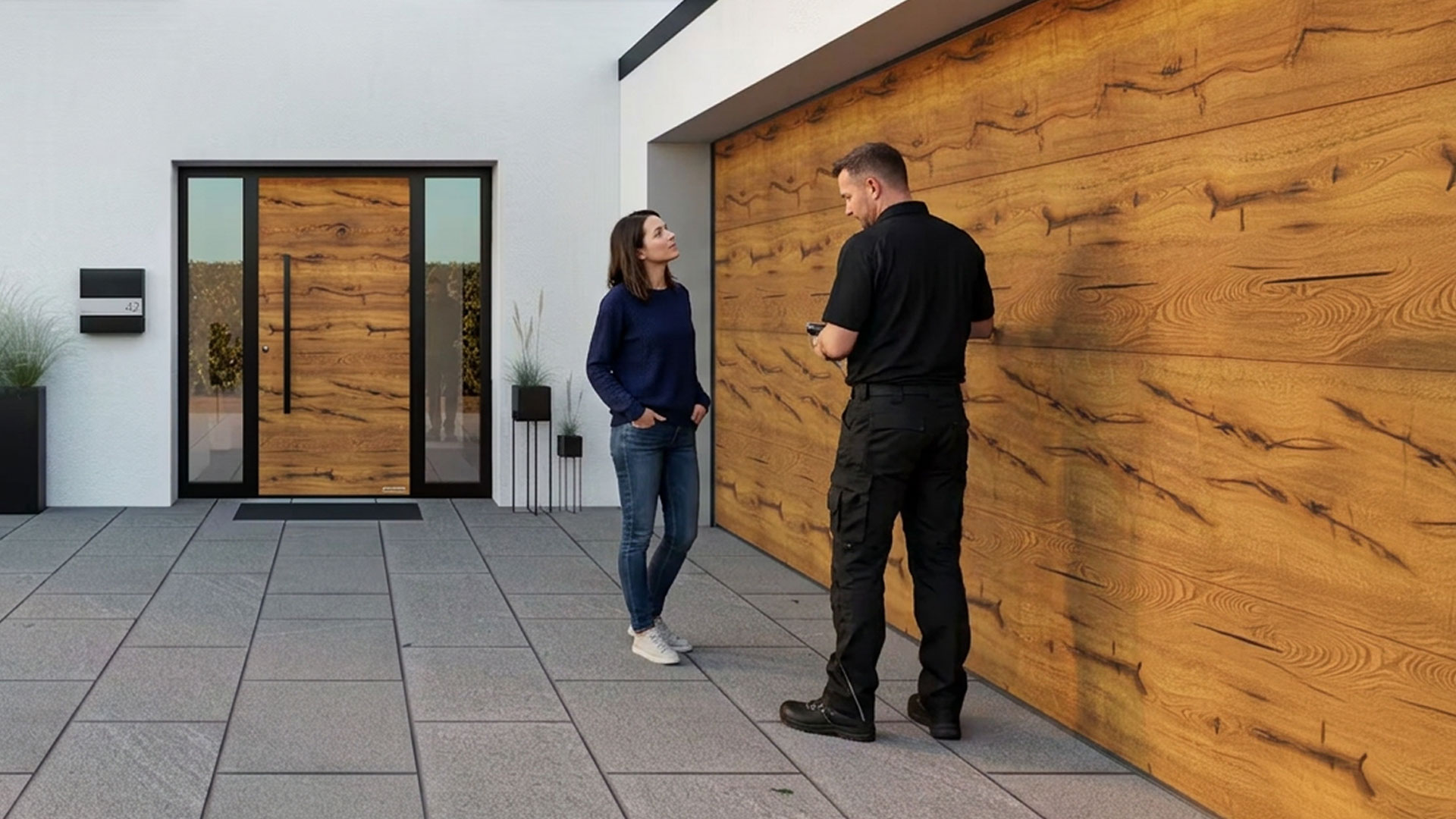 What happens during a professional garage door installation